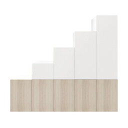GoodHome Atomia Freestanding White Oak Effect Chipboard Wardrobe Dressing Unit (H)2250mm (W)3000mm (D)580mm - thumbnail 1