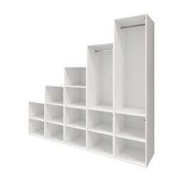 GoodHome Atomia Freestanding White Oak Effect Chipboard Wardrobe Dressing Unit (H)2250mm (W)3000mm (D)580mm - thumbnail 3