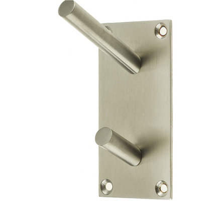 Loops Premium Satin Stainless Steel Hat And Coat Hook - 94X46mm - Wall Mounted Clothing Hook - image 1
