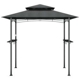 Walplus Bbq Gazebo With Side Shelves Anthracite 240X150X243 Cm Steel - thumbnail 3