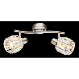 Luminosa Lighting Luminosa Kris Twin Ceiling Spotlight Nickel Matt 2X E14 - thumbnail 2