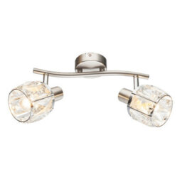 Luminosa Lighting Luminosa Kris Twin Ceiling Spotlight Nickel Matt 2X E14 - thumbnail 1