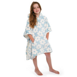 Bedlam Retro Flower Super Cosy Plush Hooded Throw - thumbnail 2