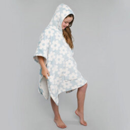 Bedlam Retro Flower Super Cosy Plush Hooded Throw - thumbnail 3