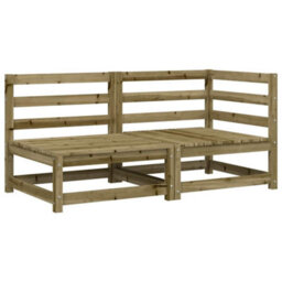 Berkfield Rustic Garden Sofa 2-Seater Impregnated Wood Pine