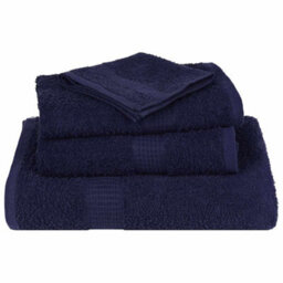 Berkfield 8 Piece Towel Set Navy Blue 360 Gsm 100% Cotton - thumbnail 4