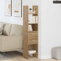 Walplus Book Cabinet Artisan Oak 40 X 35 X 180 Cm Engineered Wood - thumbnail 4