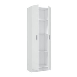 Direct Furniture Suppliers Ltd Vita White 2 Door 4 Shelf Kitchen Utility Room Cabinet - Modular Cleaning Storage - H: 180Cm X W: 59Cm X D: 37Cm - thumbnail 5