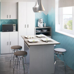 Direct Furniture Suppliers Ltd Vita White 2 Door 4 Shelf Kitchen Utility Room Cabinet - Modular Cleaning Storage - H: 180Cm X W: 59Cm X D: 37Cm - thumbnail 2