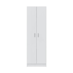 Direct Furniture Suppliers Ltd Vita White 2 Door 4 Shelf Kitchen Utility Room Cabinet - Modular Cleaning Storage - H: 180Cm X W: 59Cm X D: 37Cm - thumbnail 3
