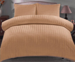 TheWhiteWater Limited Duvet Cover Set Seersucker Single/double/king/super King Bedding Set - Duvet Cover + Matching Pillowcase - Latte Beige - thumbnail 2