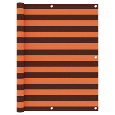 Berkfield Balcony Screen Orange And Brown 120X500 Cm Oxford Fabric - image 1