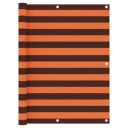 Berkfield Balcony Screen Orange And Brown 120X500 Cm Oxford Fabric