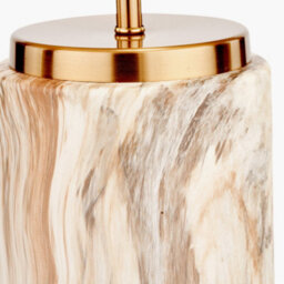 Pacific Lifestyle Set Of 2 Carrara Natural Stone Effect Ceramic Table Lamp - thumbnail 7