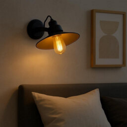 Modern Adjustable Swing Arm Wall Sconce Lamp Black Flat Shade Wall Mounted Light Fixture For Bedroom, Living Room,indoor Lighting - thumbnail 2