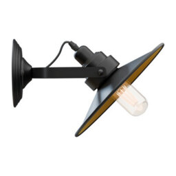 Modern Adjustable Swing Arm Wall Sconce Lamp Black Flat Shade Wall Mounted Light Fixture For Bedroom, Living Room,indoor Lighting - thumbnail 1