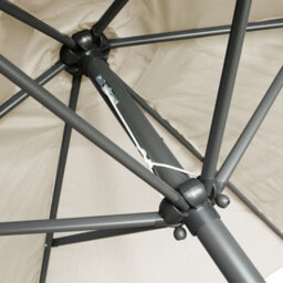 Rinse Bathrooms Outdoor Patio Garden Parasol 2.5M Sun Shade Umbrella Canopy W/crank Tilt Uv Protection Cream - thumbnail 7