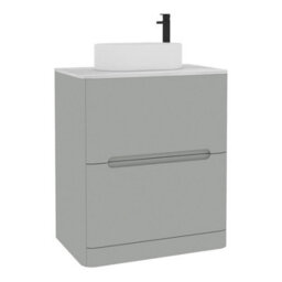 Royal Bathrooms Venice 700mm Dove Grey Freestanding Bathroom Countertop Vanity Unit 2 Drawer With Peak Basin - thumbnail 7