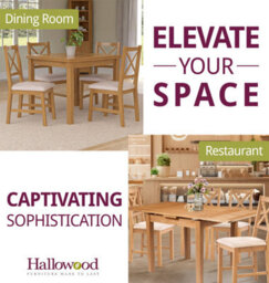 Hallowood Furniture Waverly Small Extending Table With 4 Cross Back Oak Chairs With Beige Fabric Seat - thumbnail 6