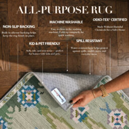 Decoranddecor Hallway Runners, Washable Rugs, Carpet Runner Rug, 60X240Cm, Non-Slip, Pet Friendly, Low Pile, Geometric Rug - Sore - thumbnail 3