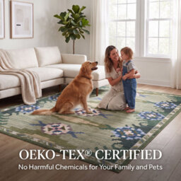 Decoranddecor Hallway Runners, Washable Rugs, Carpet Runner Rug, 60X240Cm, Non-Slip, Pet Friendly, Low Pile, Geometric Rug - Sore - thumbnail 6