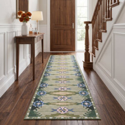 Decoranddecor Hallway Runners, Washable Rugs, Carpet Runner Rug, 60X240Cm, Non-Slip, Pet Friendly, Low Pile, Geometric Rug - Sore - thumbnail 1