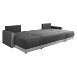 Insygnia U Shaped Corner Sofa Bed Red And Black Upholstery With Storage Pull Out Sleep Function And Spring Filled Comfort - thumbnail 3