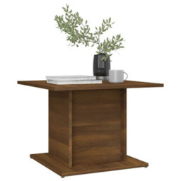 Berkfield Sturdy Coffee Table Brown Oak 55.5X55.5X40 Cm Engineered Wood - thumbnail 3