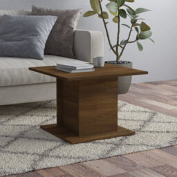 Berkfield Sturdy Coffee Table Brown Oak 55.5X55.5X40 Cm Engineered Wood - thumbnail 2