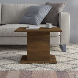 Berkfield Sturdy Coffee Table Brown Oak 55.5X55.5X40 Cm Engineered Wood - thumbnail 4