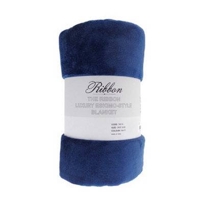 Ribbon Eskimo Style Polyester Dog Blanket Navy (One Size)