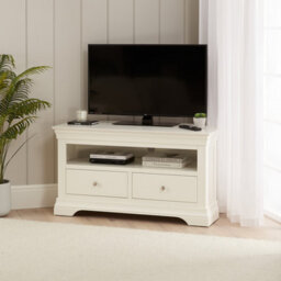 The Furniture Market Wilmslow White Painted Corner Tv Unit Stand Up To 50 Tv Size - thumbnail 4