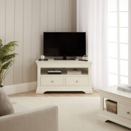 The Furniture Market Wilmslow White Painted Corner Tv Unit Stand Up To 50 Tv Size - thumbnail 3