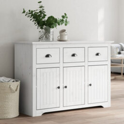 Vidaxl Sideboard Bodo White 115X43X79.5 Cm Solid Wood Pine
