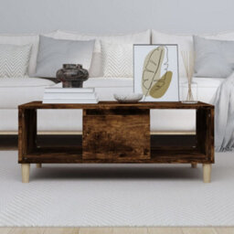 Berkfield Coffee Table Smoked Oak 90X50X36,5 Cm Engineered Wood - thumbnail 3