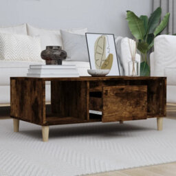 Berkfield Coffee Table Smoked Oak 90X50X36,5 Cm Engineered Wood - thumbnail 1