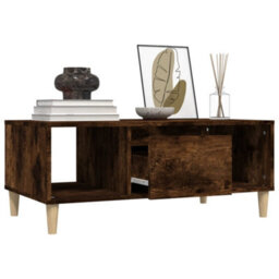 Berkfield Coffee Table Smoked Oak 90X50X36,5 Cm Engineered Wood - thumbnail 5
