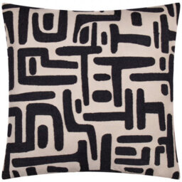 HÖEM Hoem Brooke Embroidered Cotton Polyester Filled Cushion - thumbnail 1