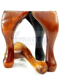L&F Queen Anne Wooden Legs 200mm High Set Of 4 Raw Wood Furniture Feet Settee Chairs  Sofas Footstools (Self Fixed) - thumbnail 9