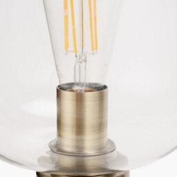 Pacific Lifestyle Industrial Thin Black Metal And Glass Table Lamp - thumbnail 5