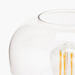 Pacific Lifestyle Industrial Thin Black Metal And Glass Table Lamp - thumbnail 6