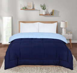 Sleepynights 13.5 Tog Box Reversible Coverless Polycotton Duvet Navy And Sky Blue - thumbnail 1