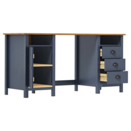 Walplus Desk Hill Grey 150X50X74 Cm Solid Pine Wood - thumbnail 3