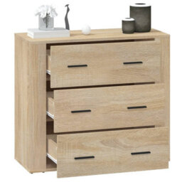 Berkfield Sideboard Sonoma Oak 80X33X70 Cm Engineered Wood - thumbnail 8
