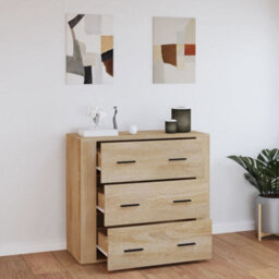 Berkfield Sideboard Sonoma Oak 80X33X70 Cm Engineered Wood - thumbnail 7