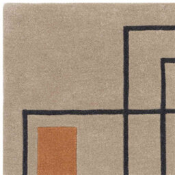 Modern Terracotta Handmade Geometric Wool Easy To Clean Rug For Bedroom & Living Room-120Cm X 170Cm - thumbnail 3