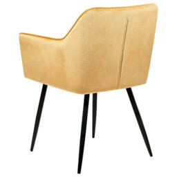 Beliani Set Of 2 Dining Chairs Jasmin Velvet Mustard - thumbnail 6