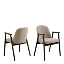 Wyld Haus Kampala Beige Monza Upholstered Dining Chairs With Armrests Set Of 2 - thumbnail 3