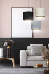 Emibig Lighting Emibig Hilde Pendant Lamp 3 X E27 Black With Black, Grey And White Shade - thumbnail 8