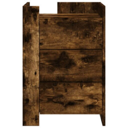 Berkfield Bedside Cabinet Smoked Oak 45X50X65 Cm Engineered Wood - thumbnail 4